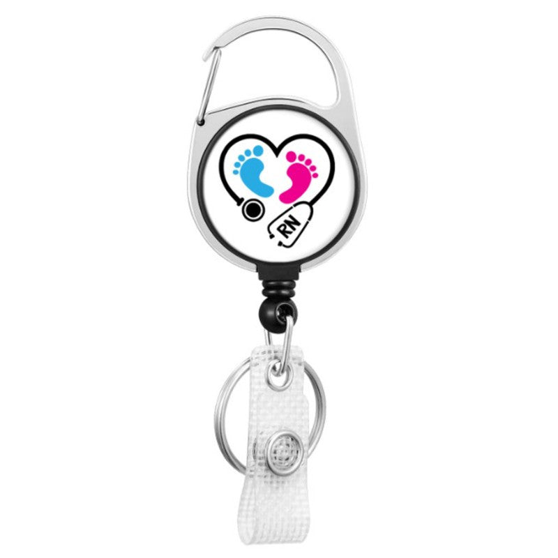 Wholesale Badge Reels ABS Doctor Nurse Carabiner Retractable Keychain